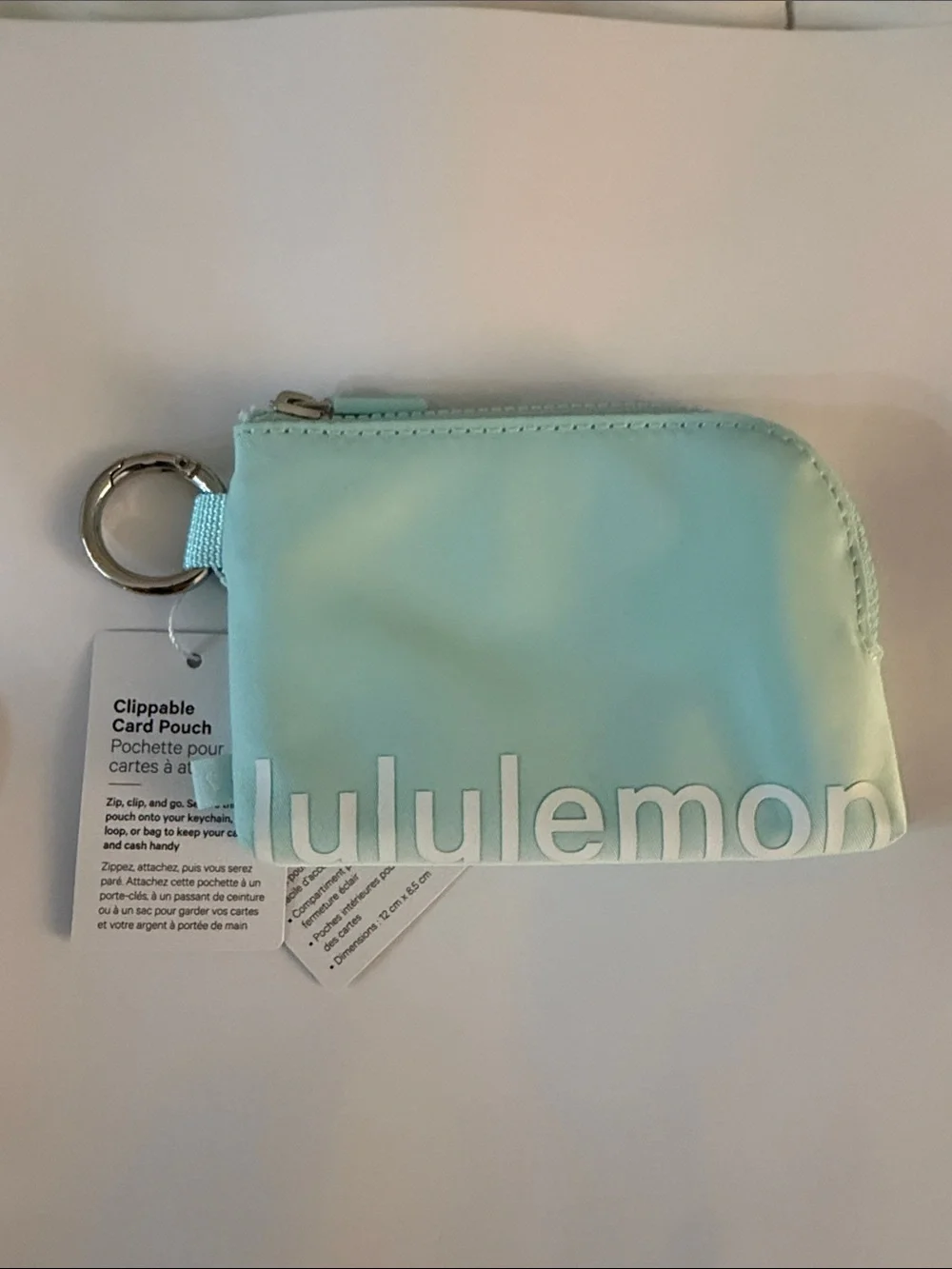 Lululemon Mint Clippable Card Pouch